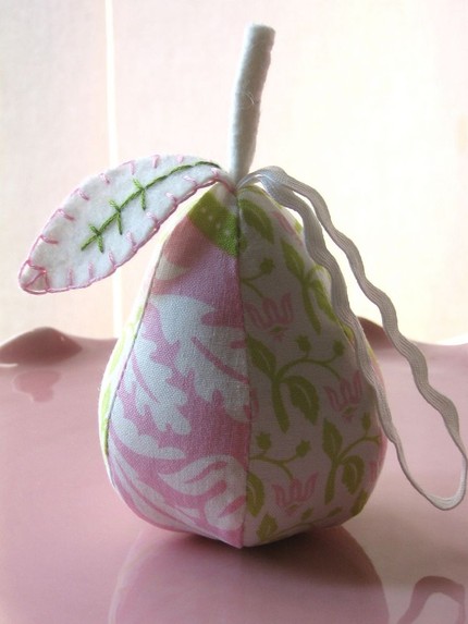 Retro Mama's Salt Water Taffy Plush Pear Holiday Ornament