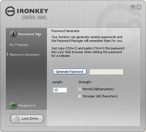 Ironkey Password Generator