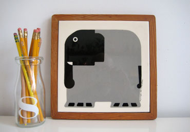 Limited Vintage Elephant Ceramic Tile