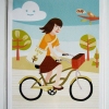 Bicycle Girl Print by Allison Cole