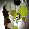 Graffiti Artist James Marshall Shower Curtain Design - Space Monkey